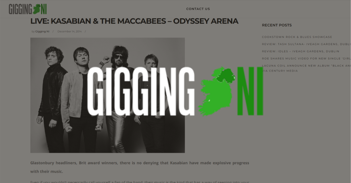Music Review Kasabian Belfast