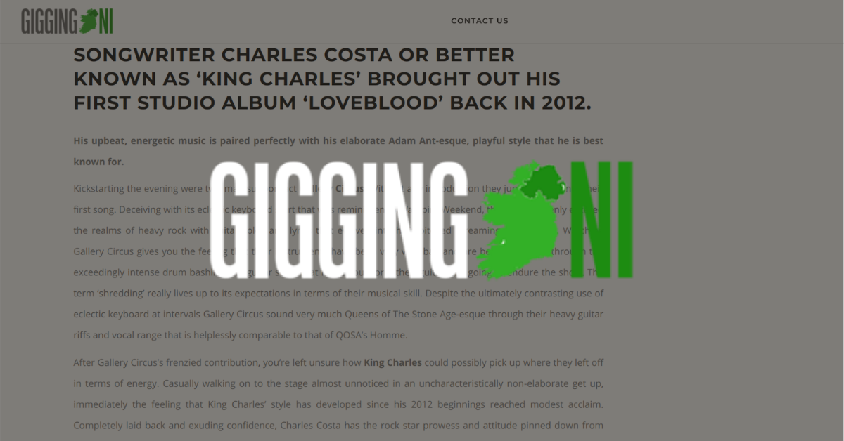Music Review King Charles Belfast